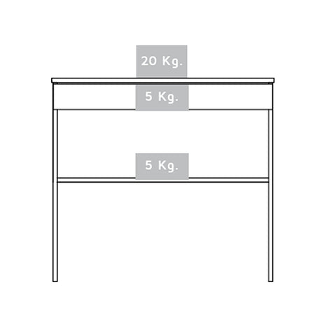 Escritorio Ohio Blanco 80 cm con Un Cajón y Entrepaños - Escritorios | Bylmo