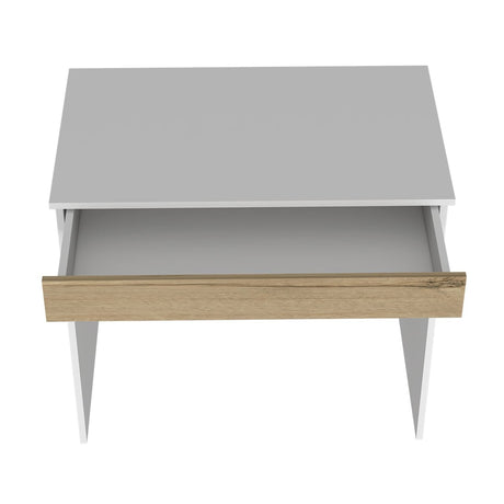 Escritorio Ohio Blanco 80 cm con Un Cajón y Entrepaños - Escritorios | Bylmo