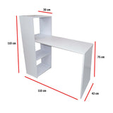 Escritorio Queen Blanco 110 cm con Biblioteca - Escritorios | Bylmo