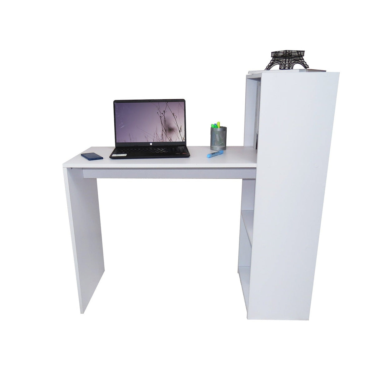 Escritorio Queen Blanco 110 cm con Biblioteca - Escritorios | Bylmo