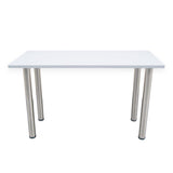 Escritorio Rectangular Blanco 120 cm con Patas Metálicas - Escritorios y Archivadores | Bylmo