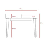 Escritorio Dallas Roble Gris y Blanco 120 cm Minimalista - Escritorios y Archivadores | Bylmo