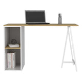 Escritorio Tubular Macadamia 120 cm con Entrepaños - Escritorios y Archivadores | Bylmo