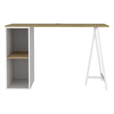 Escritorio Tubular Macadamia 120 cm con Entrepaños - Escritorios y Archivadores | Bylmo