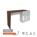 Escritorio Transformable Urban Blanco 143 cm con Biblioteca - Escritorios y Archivadores | Bylmo