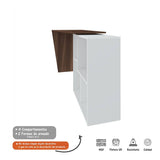 Escritorio Transformable Urban Blanco 143 cm con Biblioteca - Escritorios y Archivadores | Bylmo