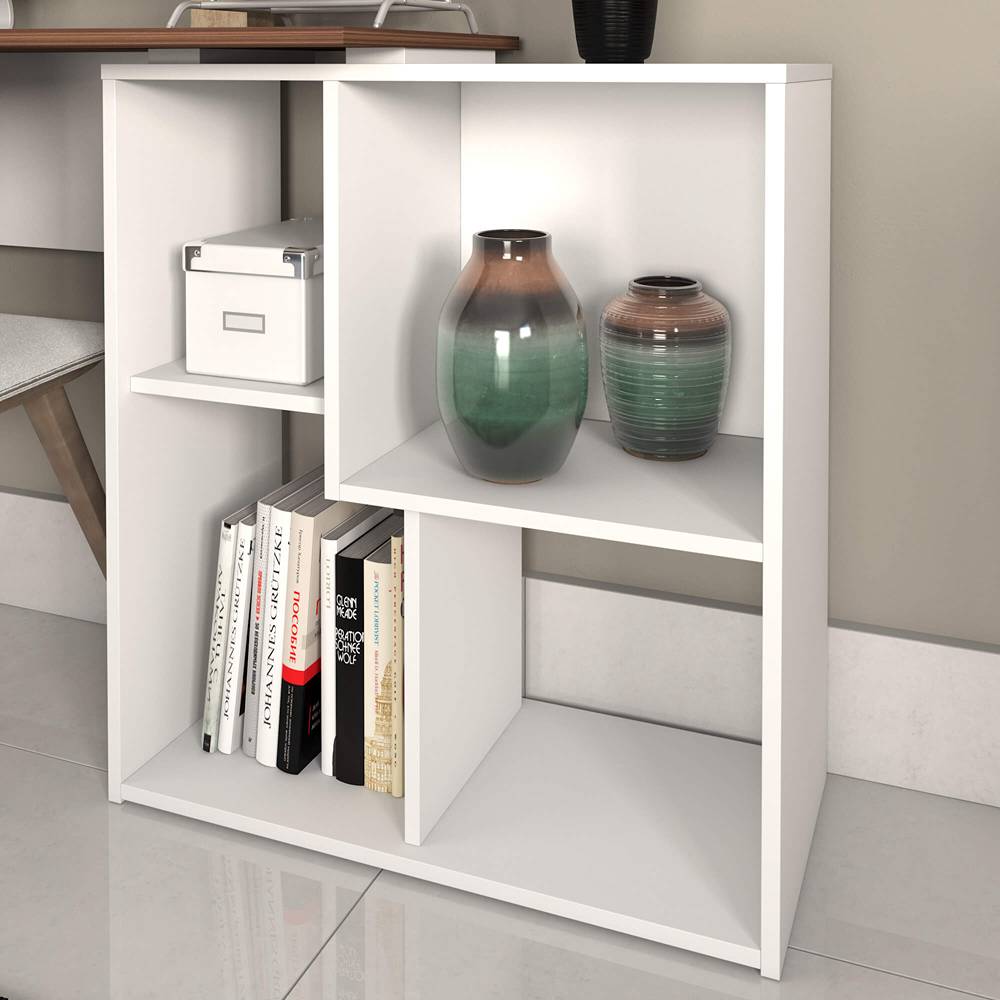 Escritorio Transformable Urban Blanco 143 cm con Biblioteca - Escritorios y Archivadores | Bylmo