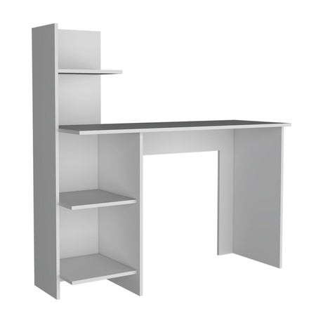 Escritorio Vilna Blanco 120x121cm sin Cajones y con Organizador de Libros - Escritorios | Bylmo