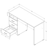 Escritorio ES4103 Amaretto 120x76cm Con Tres Cajones - Oficina | Bylmo