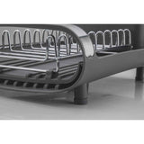 Escurridor para Vajillas Rectangular Crisa Grafito 10 cm con Portacubiertos Compacto - Utensilios y Accesorios | Bylmo