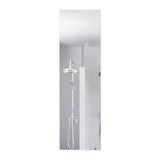 Espejo de Baño Amalfi Plateado 38x130cm Rectangular con Biselado - Espejos Decorativos | Bylmo