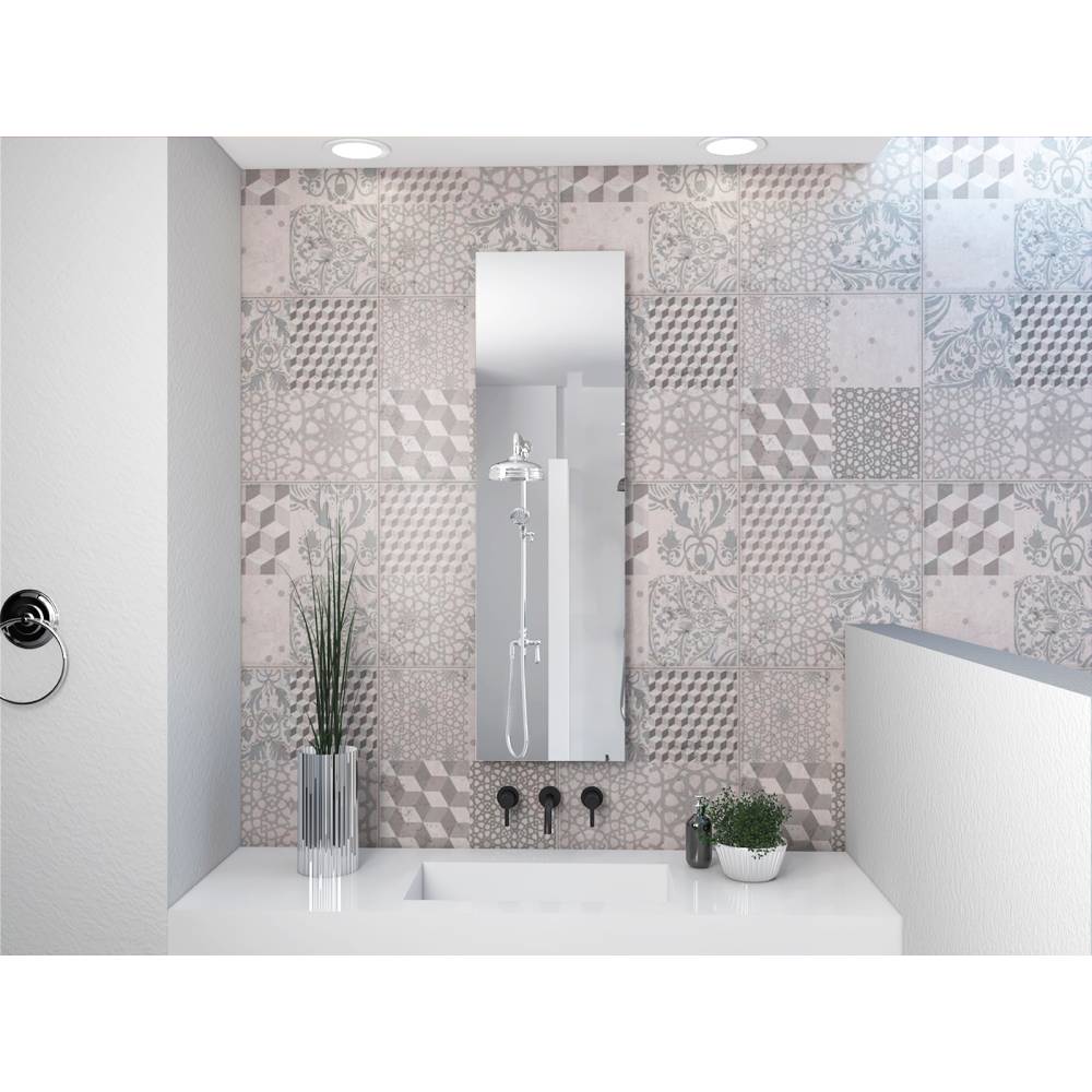 Espejo de Baño Amalfi Plateado 38x130cm Rectangular con Biselado - Espejos Decorativos | Bylmo