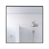 Espejo de Baño Ambar Negro 58x58cm Cuadrado y con Marco Metalico - Espejos de Baño | Bylmo