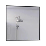 Espejo de Baño Ambar Negro 58x58cm Cuadrado y con Marco Metalico - Espejos de Baño | Bylmo