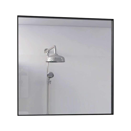 Espejo de Baño Ambar Negro 58x58cm Cuadrado y con Marco Metalico - Espejos de Baño | Bylmo