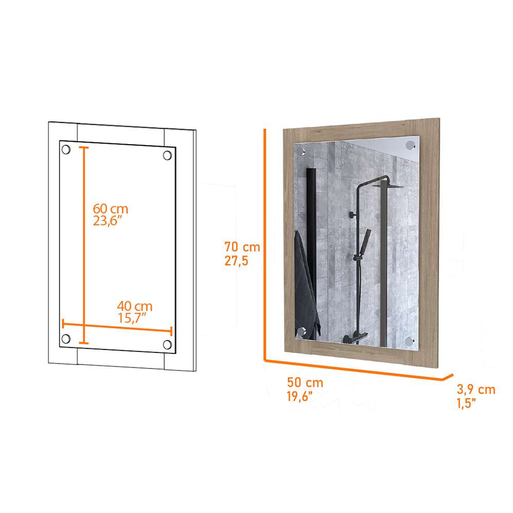 Espejo Vanguard Rectangular 50 cm - Espejos de Baño | Bylmo
