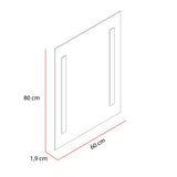 Espejo de Baño Bari Plateado 60x80cm Rectangular - Espejos de Baño | Bylmo