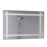 Espejo de Baño Broni Plateado 90x60cm Rectangular con Biselado - Espejos de Baño | Bylmo