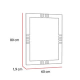 Espejo de Baño Dali Plateado 60x80cm Rectangular con Sandblasting - Espejos de Baño | Bylmo
