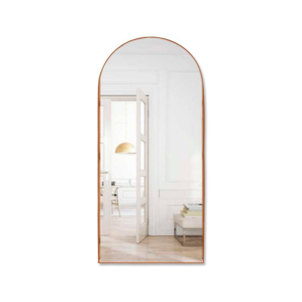 Espejo de Pared Ibiza Dorado 40x80cm Arco Superior con Marco Metalico - Espejos Decorativos | Bylmo