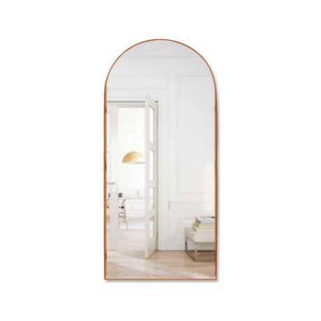 Espejo de Pared Ibiza Dorado 40x80cm Arco Superior con Marco Metalico - Espejos Decorativos | Bylmo