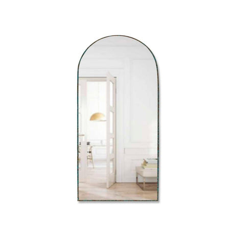 Espejo de Pared Ibiza Dorado 40x80cm Arco Superior con Marco Metalico - Espejos Decorativos | Bylmo