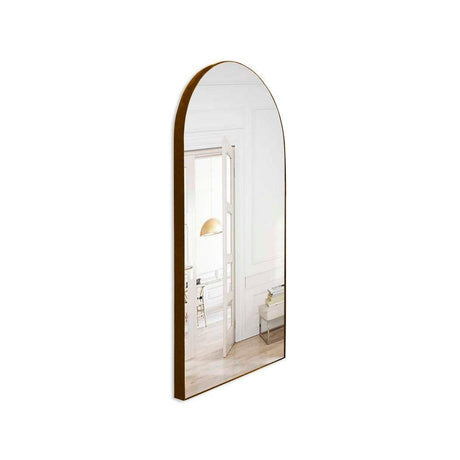 Espejo de Pared Ibiza Dorado 40x80cm Arco Superior con Marco Metalico - Espejos Decorativos | Bylmo