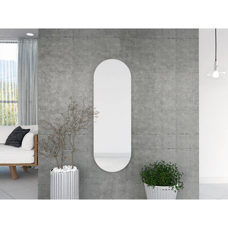 Espejo de Baño Lucerna Plateado 40x120cm Ovalado con Biselado - Espejos Decorativos | Bylmo