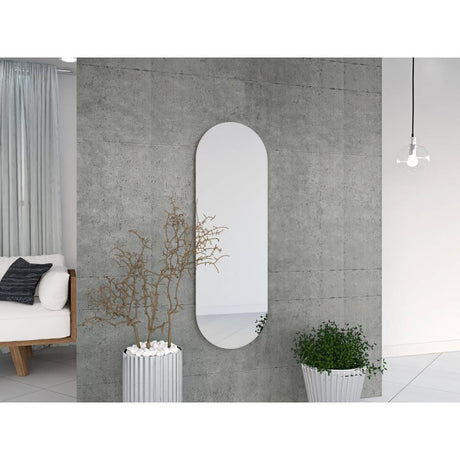 Espejo de Baño Lucerna Plateado 40x120cm Ovalado con Biselado - Espejos Decorativos | Bylmo