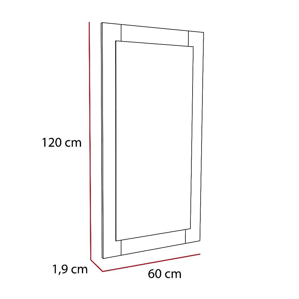Espejo de Pared Marsala Plateado 60x120cm Rectangular con Marco En Madera - Espejos Decorativos | Bylmo