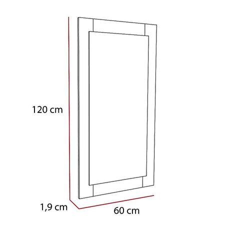 Espejo de Pared Marsala Plateado 60x120cm Rectangular con Marco En Madera - Espejos Decorativos | Bylmo