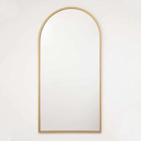 Espejo de Pared Dorado 50x100cm Arco Superior con Marco En Madera - Espejos Decorativos | Bylmo