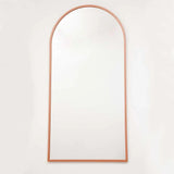 Espejo de Pared Oro Rosa 60x120cm Arco Superior con Marco En Madera - Espejos Decorativos | Bylmo