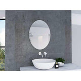 Espejo de Baño Napoli Plateado 45x60cm Ovalado con Biselado - Espejos de Baño | Bylmo