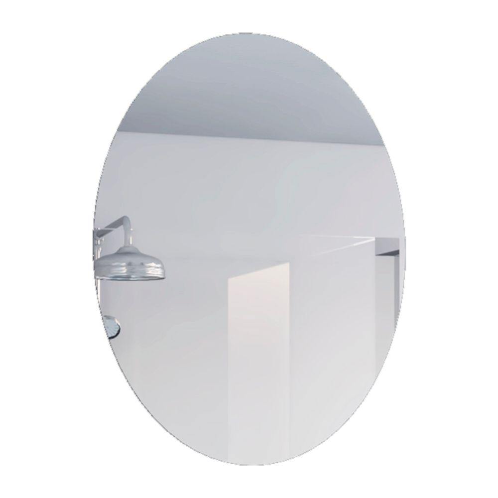 Espejo de Baño Napoli Plateado 45x60cm Ovalado con Biselado - Espejos de Baño | Bylmo