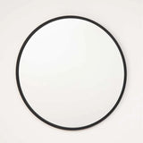 Espejo de Pared Negro 80x80cm Redondo con Marco En Madera - Espejos Decorativos | Bylmo