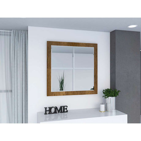 Espejo de Baño Olivo Plateado 94x94cm Cuadrado con Biselado - Espejos Decorativos | Bylmo