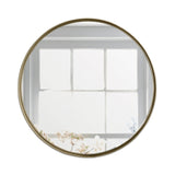 Espejo de Pared Osaka Dorado 120x120cm Redondo con Marco Metalico - Espejos Decorativos | Bylmo