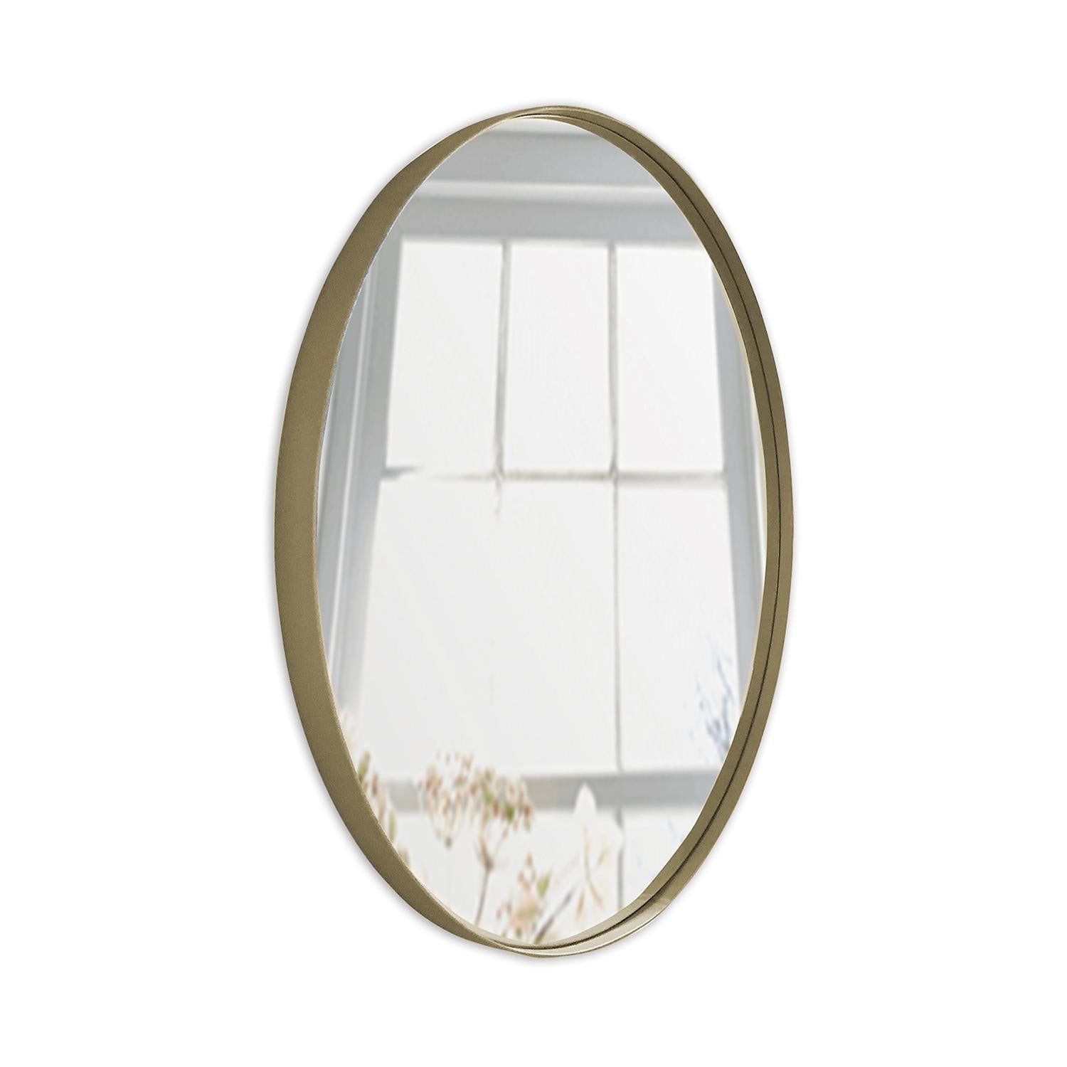 Espejo de Pared Osaka Dorado 120x120cm Redondo con Marco Metalico - Espejos Decorativos | Bylmo