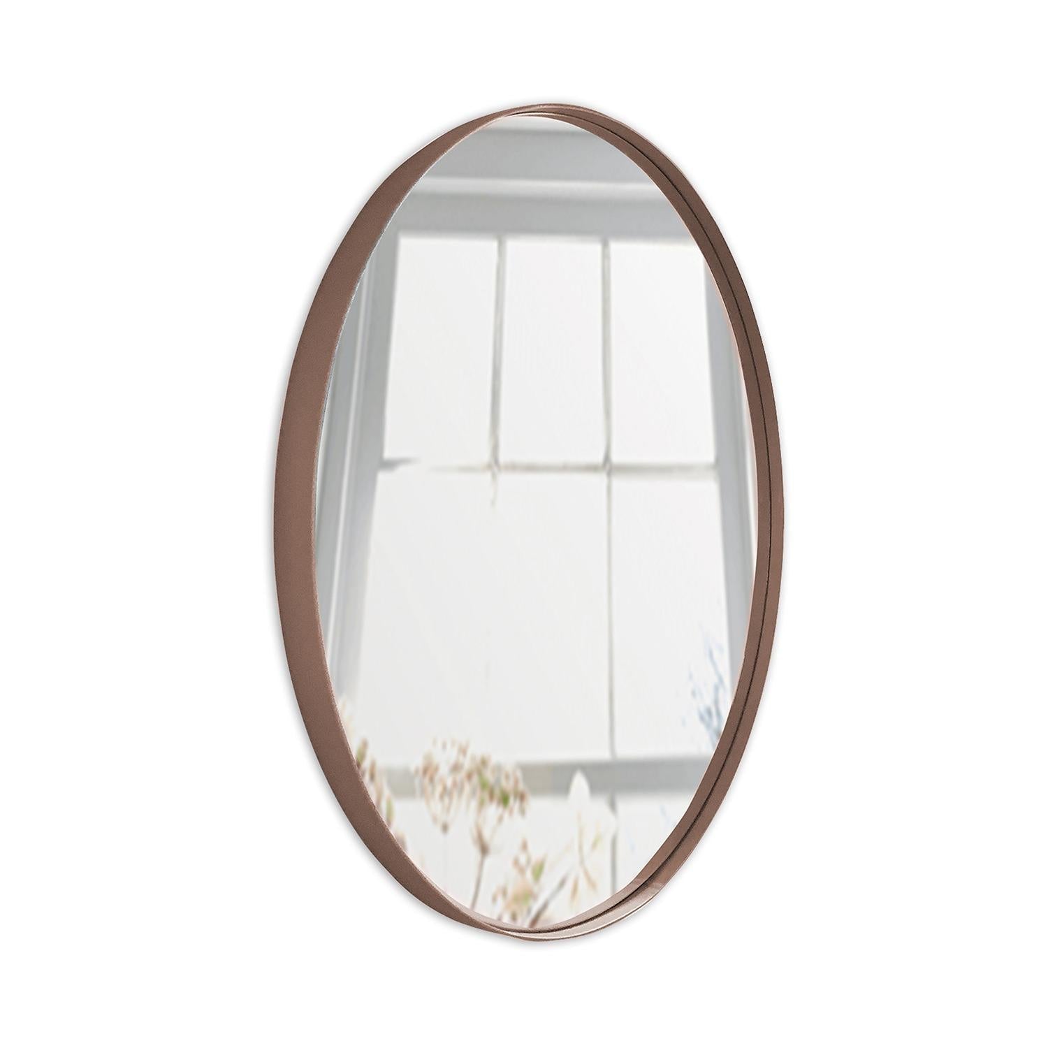 Espejo de Pared Osaka Cobre 50x50cm Redondo con Marco Metalico - Espejos Decorativos | Bylmo