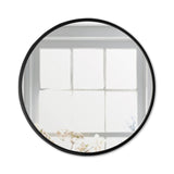 Espejo de Pared Osaka Negro 80x80cm Redondo con Marco Metalico - Espejos Decorativos | Bylmo