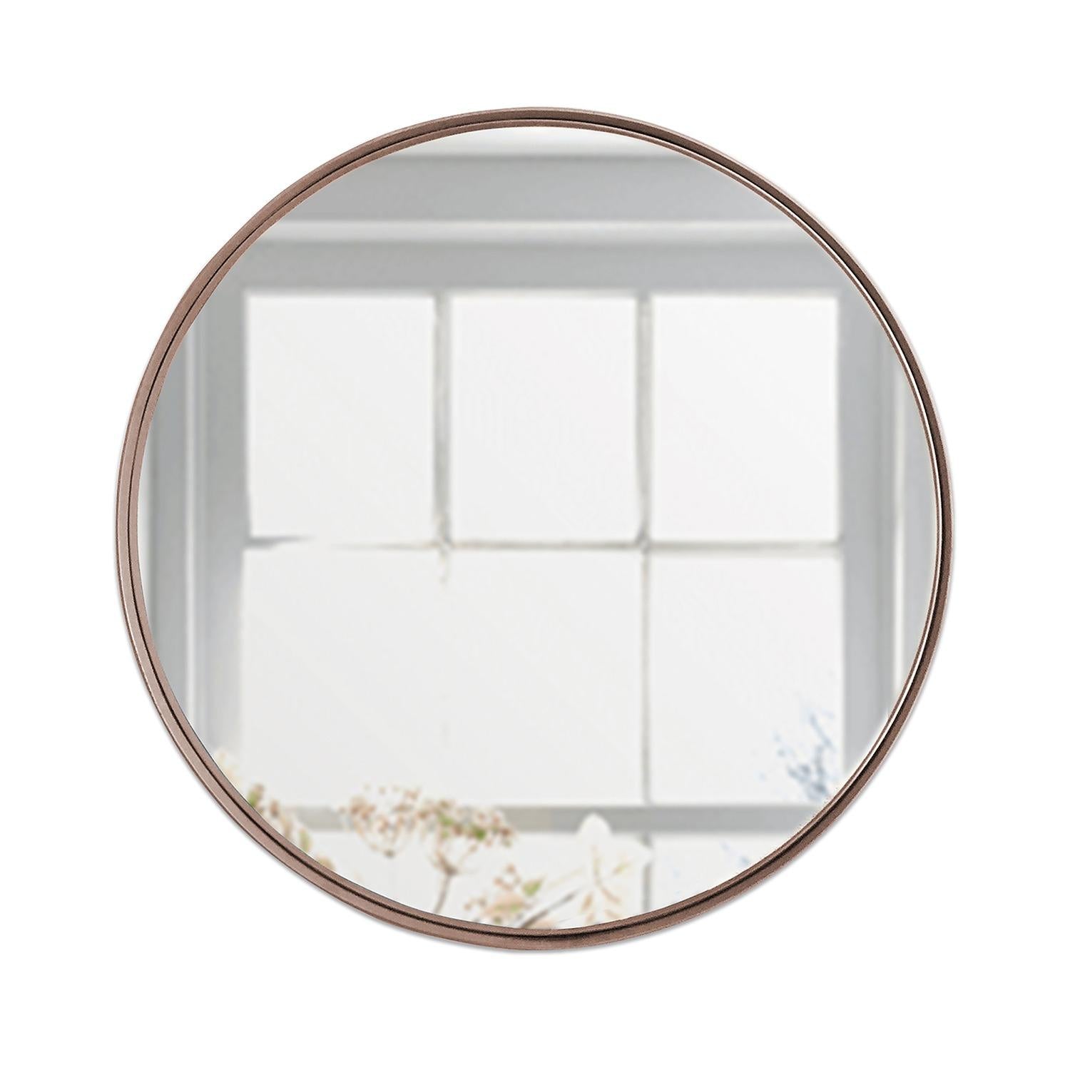 Espejo de Pared Osaka Cobre 90x90cm Redondo con Marco Metalico - Espejos Decorativos | Bylmo