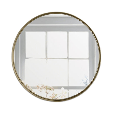 Espejo de Pared Osaka Dorado 90x90cm Redondo con Marco Metalico - Espejos Decorativos | Bylmo