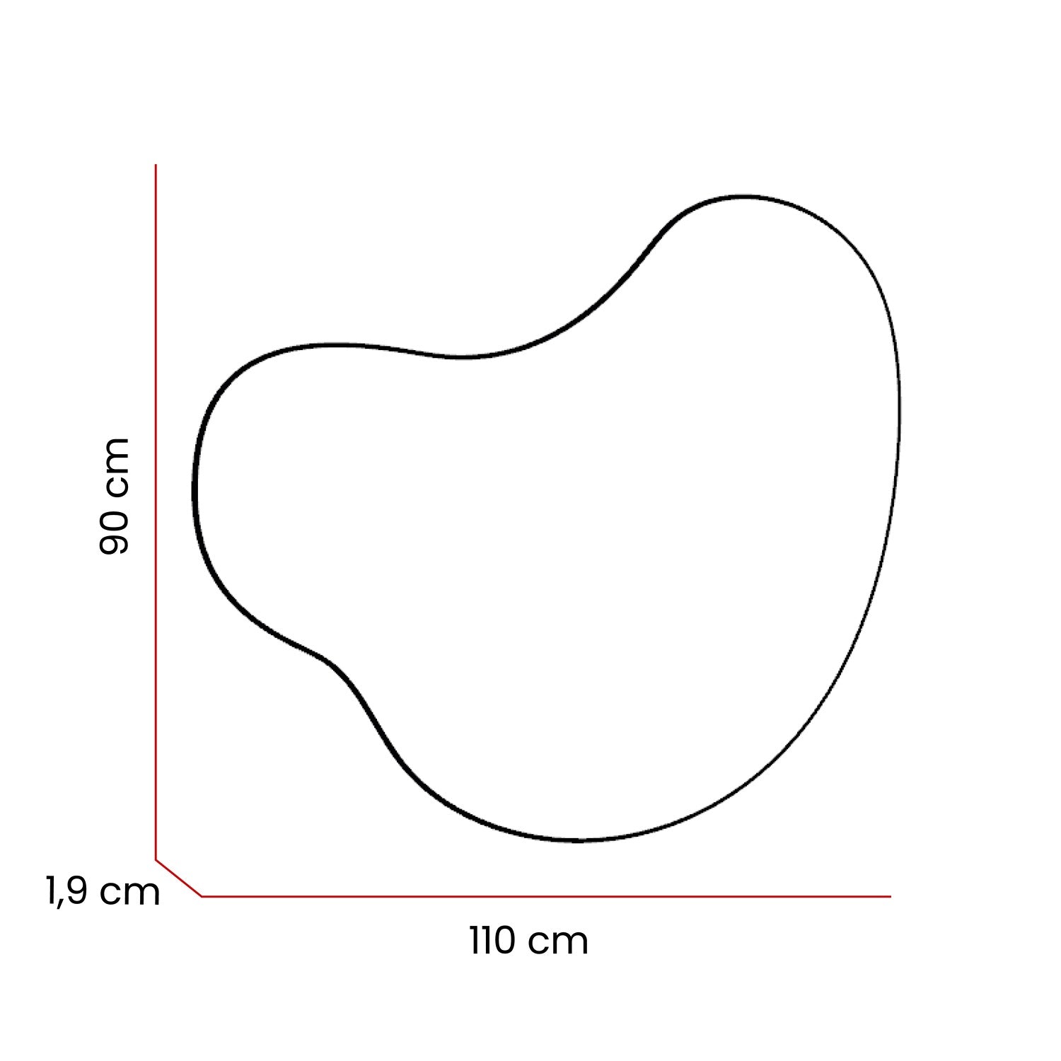Espejo de Pared Otto Plateado 110x90cm Asimetrico sin Marco - Espejos Decorativos | Bylmo