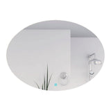 Espejo de Baño Ovalle Plateado 90x65cm Redondo y con Iluminiación Led - Espejos de Baño | Bylmo