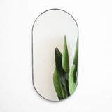 Espejo de Pared Plata 50x100cm Ovalado con Marco Metalico - Espejos Decorativos | Bylmo