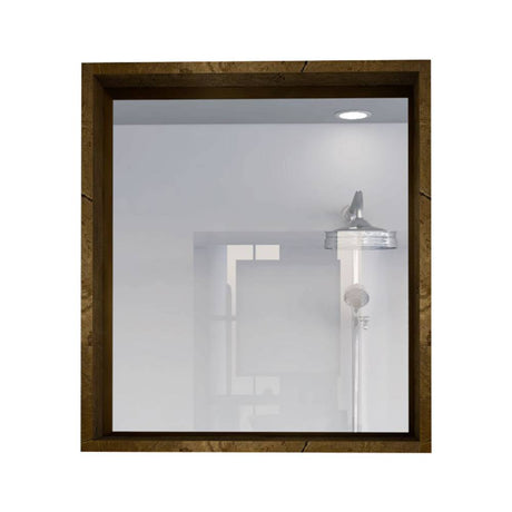 Espejo de Baño Parma Cafe 53.6x63.6cm Cuadrado y con Marco En Madera - Espejos de Baño | Bylmo