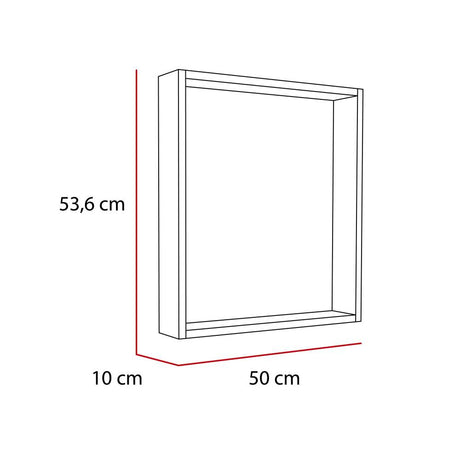Espejo de Baño Parma Cafe 53.6x63.6cm Cuadrado y con Marco En Madera - Espejos de Baño | Bylmo