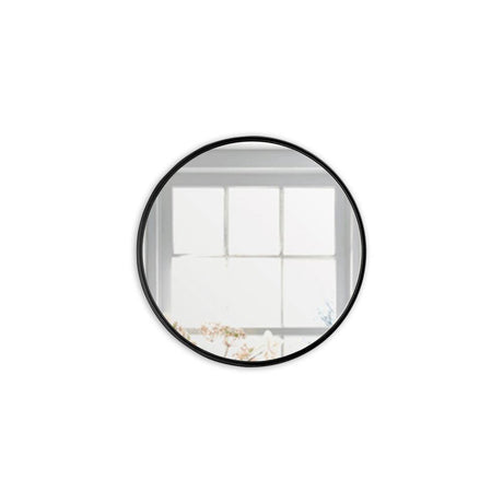 Espejo de Pared Osaka Negro 40x40cm Redondo con Marco Metalico - Espejos Decorativos | Bylmo