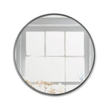 Espejo de Pared Osaka Plata 80x80cm Redondo con Marco Metalico - Espejos Decorativos | Bylmo